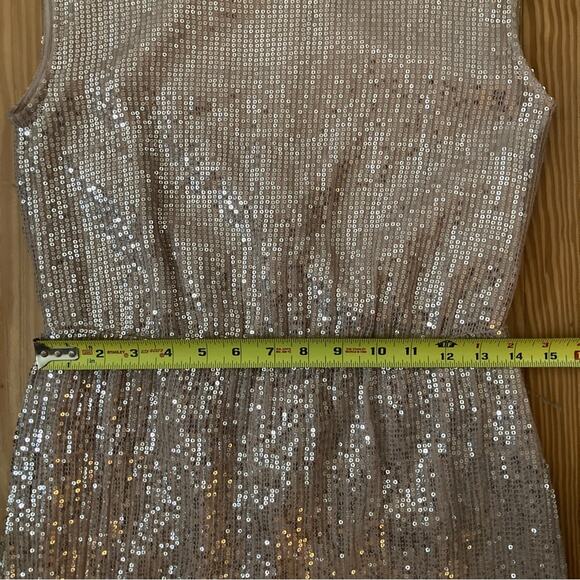J.Crew Sequin Cap Sleeve Dress Blush /Rose Gold Size 2 - Picture 10 of 11